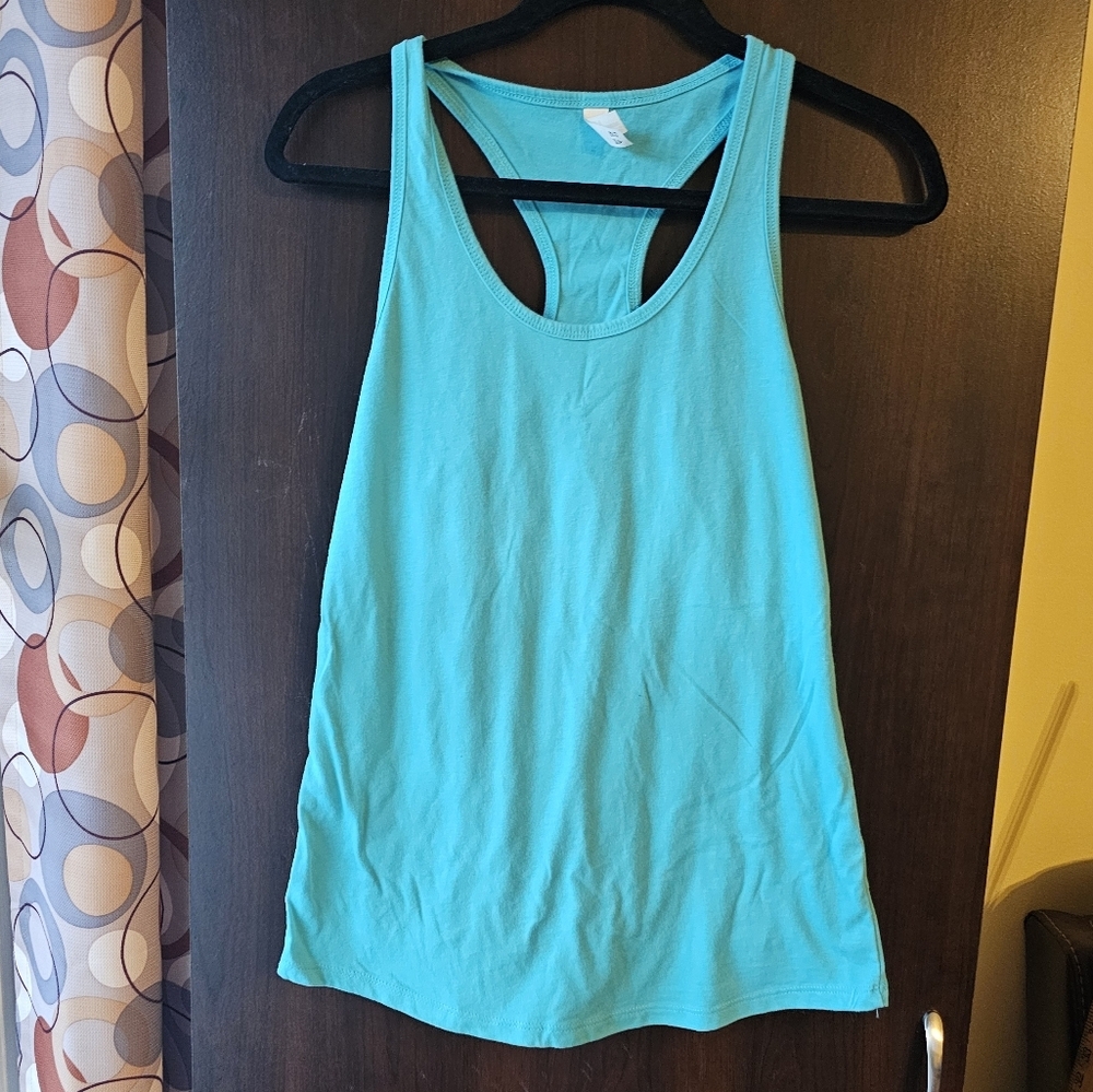 Turquoise Racerback Tank Top - Picture 1 of 3